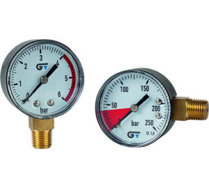 Pressure gauge Ø50, radial connection, NPT thread